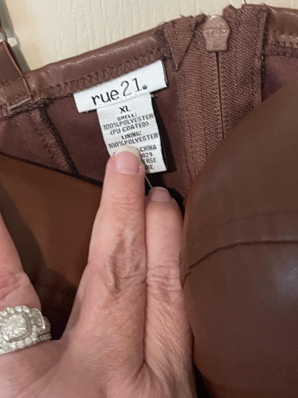 NWT- Rue21 Chocolate Brown Faux Leather Bustier Top size XL - Picture 3 of 4